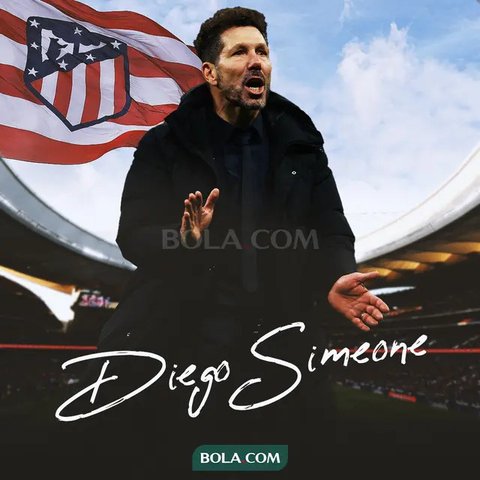 Atletico Madrid - Ilustrasi Diego Simeone (Bola.com/Adreanus Titus)