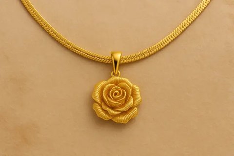 Kalung Model Bunga 10 Gram(Ilustrasi gambar oleh AI)