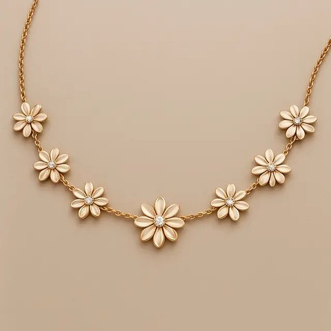 Kalung Model Bunga 10 Gram(Ilustrasi gambar oleh AI)