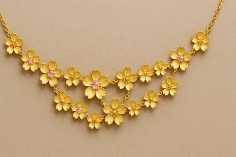 Kalung Model Bunga 10 Gram(Ilustrasi gambar oleh AI)