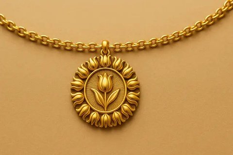 Kalung Model Bunga 10 Gram(Ilustrasi gambar oleh AI)