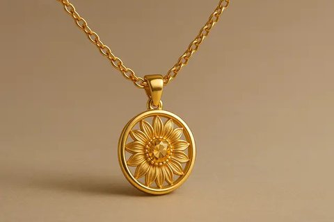 Kalung Model Bunga 10 Gram(Ilustrasi gambar oleh AI)