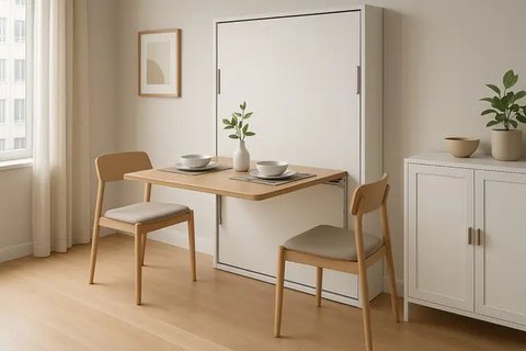 Desain Rumah Minimalis Modern dengan Furnitur Multifungsi (created by AI)