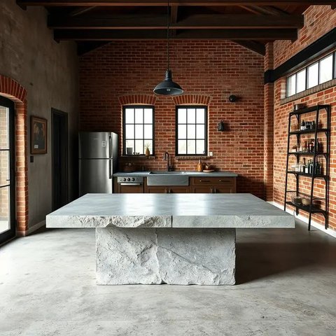 Desain Dapur Terbuka Dibelakang Rumah Sederhana by Qwen.AI