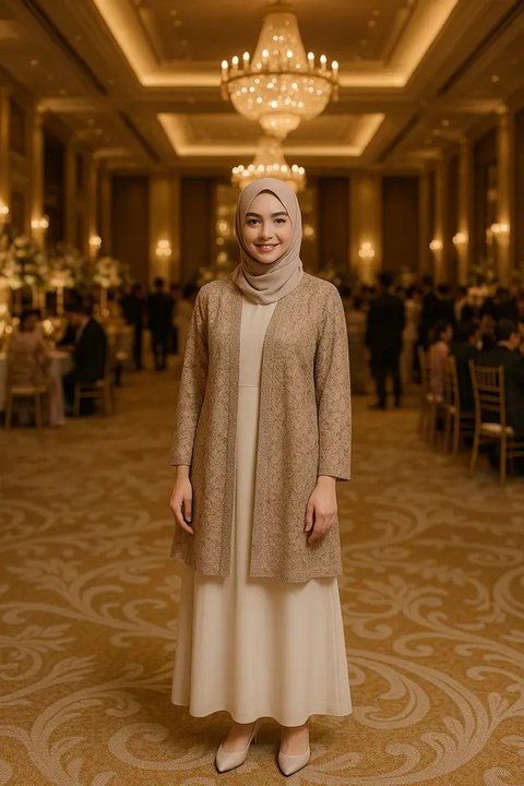 Model Kardigan Brokat untuk Kondangan (created by AI)