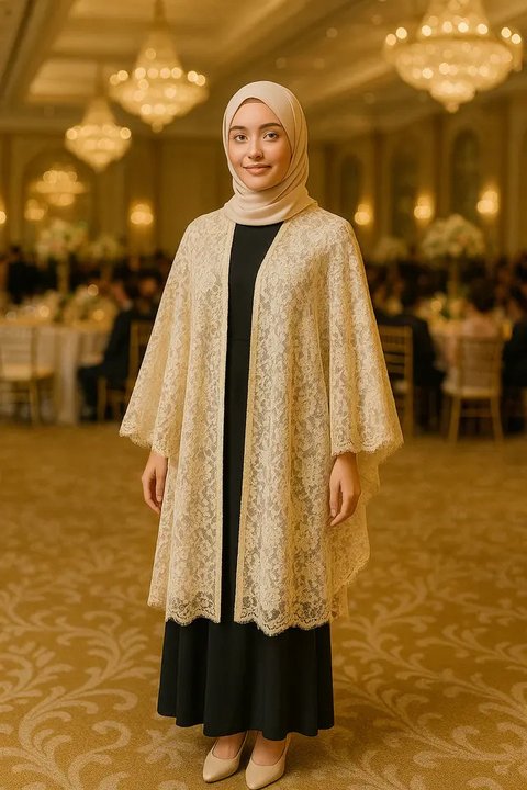 Model Kardigan Brokat untuk Kondangan (created by AI)