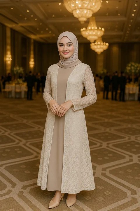 Model Kardigan Brokat untuk Kondangan (created by AI)