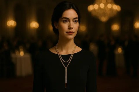 Model Kalung Lariat yang Cocok untuk Pesta (created by AI)