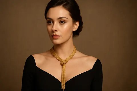 Model Kalung Lariat yang Cocok untuk Pesta (created by AI)