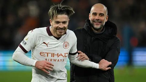Erling Haaland merayakan gol pada laga Man City vs Chelsea di Premier Leafue 2024/2025 (c) AP Photo/Scott Heppell