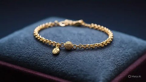 Model Gelang Emas Dewasa Terbaru 5 Gram. Foto: Gemini