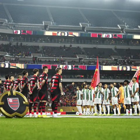 Starting XI Los Angeles FC berpose untuk foto tim sebelum pertandingan Grup D Piala Dunia Antarklub antara Chelsea dan Los Angeles FC di Atlanta, Senin, 16 Juni 2025. (AP Photo/Mike S
