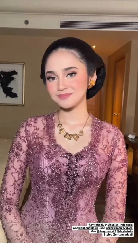 Detail Kebaya Syifa Hadju di Acara Ngunduh Mantu Al & Alyssa