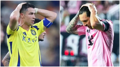 Ilustrasi - Lionel Messi dan Cristiano Ronaldo (Bola.com/Adreanus Titus)