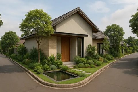 7 Model Rumah di Lahan Tusuk Sate yang Tetap Estetik dan Nyaman Ditinggali (sumber:AI)