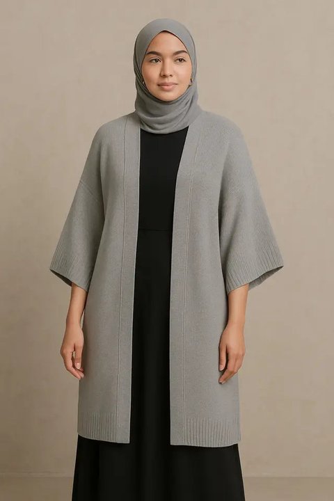 Cardigan Rajut Panjang untuk Kondangan (Foto: ChatGPT)