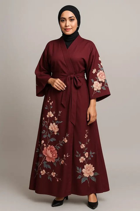 Model Gamis Bunga untuk Kondangan agar Terlihat Elegan (Foto: ChatGPT)