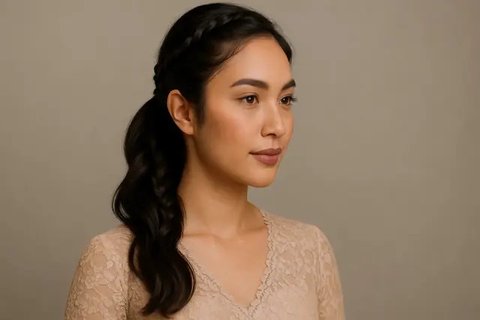 7 Model Rambut Ponytail Modern untuk Kondangan, Simpel tapi Elegan (sumber:AI)