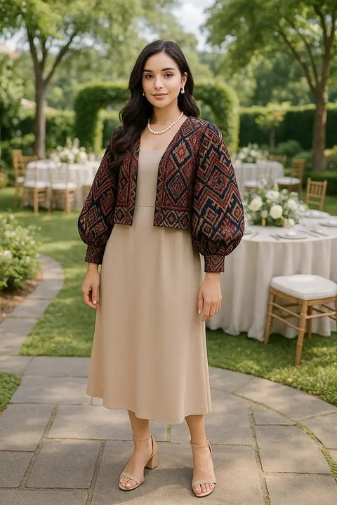Model Cardigan Lengan Balon untuk Kondangan/AI