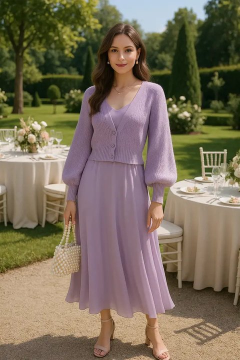 Model Cardigan Lengan Balon untuk Kondangan/AI