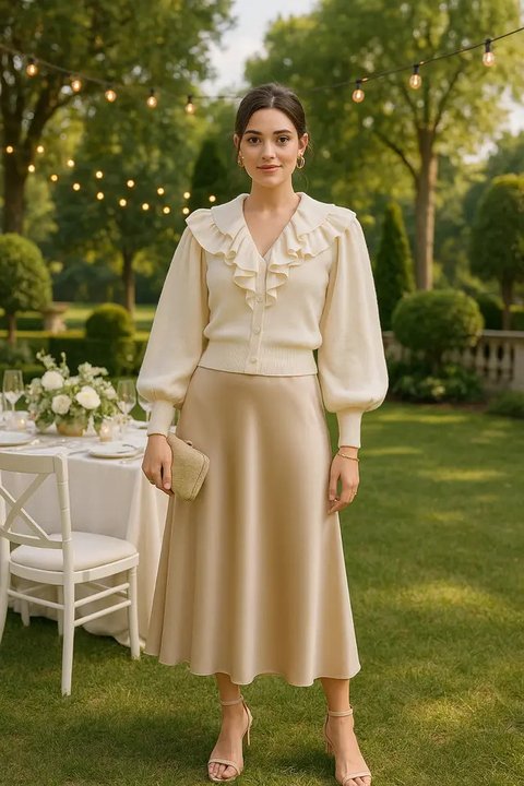 Model Cardigan Lengan Balon untuk Kondangan/AI