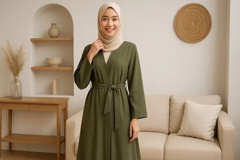 7 Model Gamis Abaya Remaja Terbaru agar Terlihat Muda dan Stylish (sumber:AI)