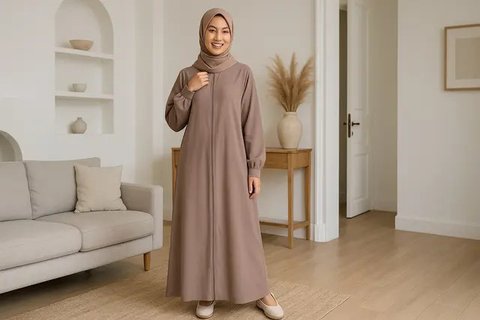 7 Model Gamis Abaya Remaja Terbaru agar Terlihat Muda dan Stylish (sumber:AI)