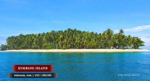 Pulau Kiluan dan  Pulau Kumbang masuk dalam list penjualan situs  privateislandonline.com.