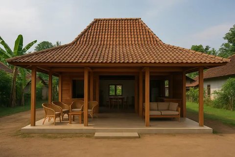 Rumah di Kampung dengan Konsep Open Space (Foto: ChatGPT)