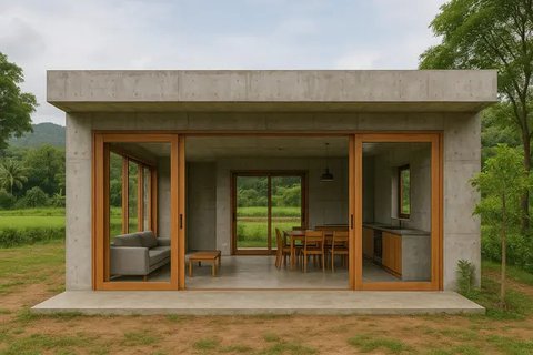 Rumah di Kampung dengan Konsep Open Space (Foto: ChatGPT)