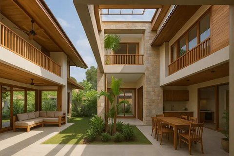 Rumah di Kampung dengan Konsep Open Space (Foto: ChatGPT)