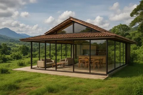 Rumah di Kampung dengan Konsep Open Space (Foto: ChatGPT)