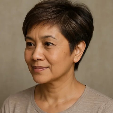 Model Rambut Pixie untuk Ibu-ibu Usia 45an ke Atas (Foto: ChatGPT)