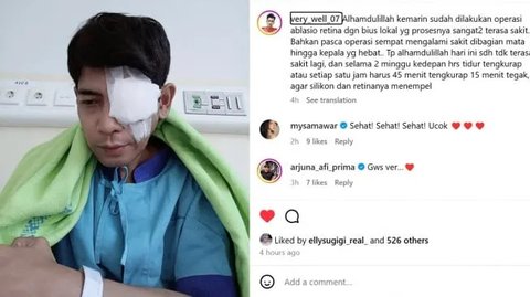 <p>Veri pun memberi kabar lain setelah menjalani operasi.&nbsp;Veri menyebut bahwa kondisinya sudah membaik dan tidak terasa sakit meski sempat mengalami sakit di bagian mata hingga kepala yang hebat pasca operasi.</p>