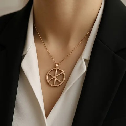 Model Kalung Liontin Bulat Kecil (Foto: ChatGPT)