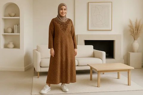 7 Model Gamis Batik Jumbo Terbaru, Nyaman dan Elegan untuk Tampil Pede di Segala Acara (sumber:AI)