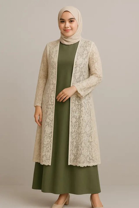 Tips Memilih Outer Brokat untuk Gamis (Foto: ChatGPT)