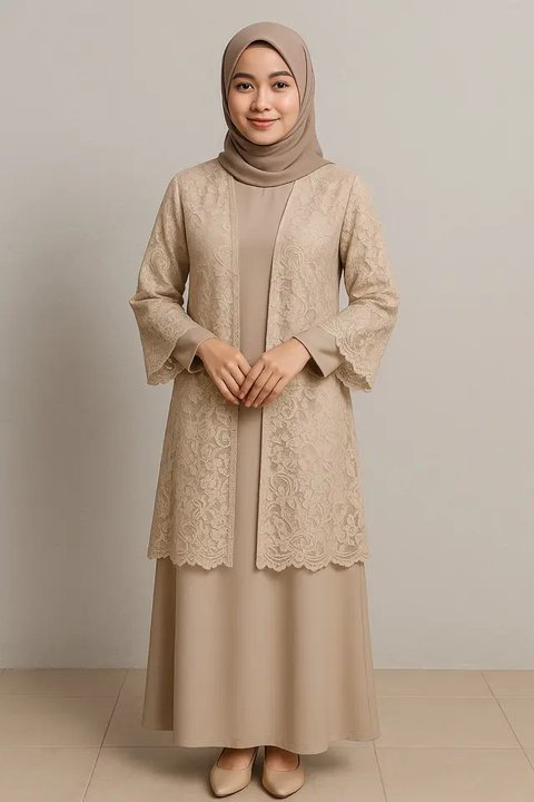 Tips Memilih Outer Brokat untuk Gamis (Foto: ChatGPT)