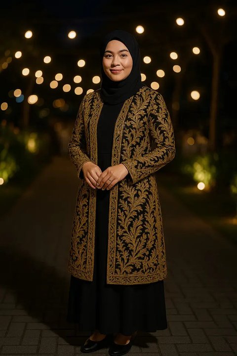 Tips Memilih Outer Brokat untuk Gamis (Foto: ChatGPT)