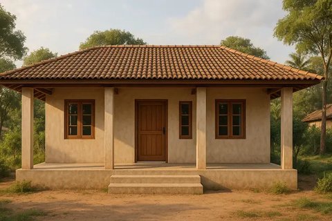 11 Desain Rumah Sederhana 3 Kamar di Kampung, Nyaman untuk Keluarga Besar (sumber:AI)
