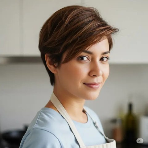 Model Rambut Pendek Emak-Emak. Foto: Gemini