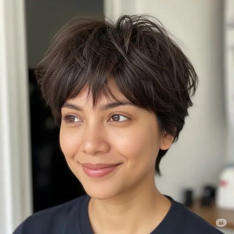 Model Rambut Pendek Emak-Emak. Foto: Gemini