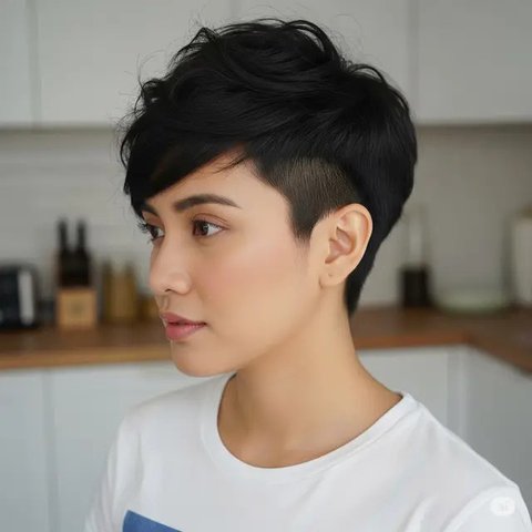 Model Rambut Pendek Emak-Emak. Foto: Gemini