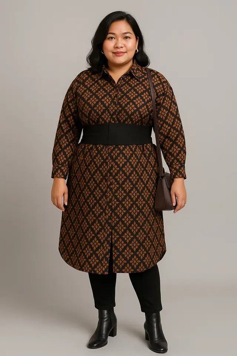 Model Baju Batik Wanita Gemuk agar Terlihat Ramping (Foto: ChatGPT)