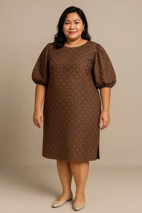 Model Baju Batik Wanita Gemuk agar Terlihat Ramping (Foto: ChatGPT)