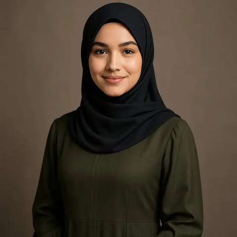 Warna Jilbab untuk Gamis Army (created by AI)