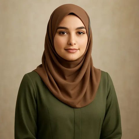 Warna Jilbab untuk Gamis Army (created by AI)