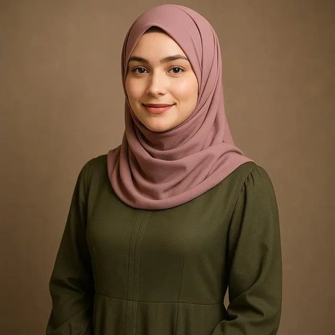 Warna Jilbab untuk Gamis Army (created by AI)
