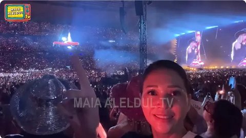 Hadiah manis dari Irwan Mussry, Maia Estianty nonton konser Beyonce di Paris. (YouTube/  MAIA ALELDUL TV)