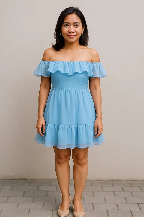 Model Gaun Pesta Cantik dan Pendek untuk Non Hijab (Foto: ChatGPT)